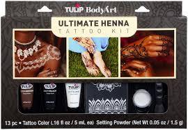 12 kaveri cones,natural henna cone,temporary herbal tattoo,extra dark indian henna cones,body art kaveri tattoo kit,mehndi bulk,brown henna bindiclub. Tulip Body Art Ultimate Henna Tattoo Kit Temporary Tattoos Body Art Stencils Buy Online In Kuwait At Desertcart 170794915