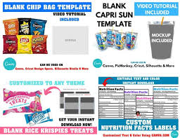Chip Bag Birthday Nutrition Facts Label Template Pin On Etsy Shop Personalized Party Favors And Templates
