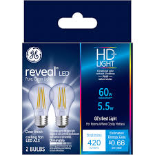 Ge Reveal Hd 60w Replacement Led Light Bulbs Ceiling Fan Medium Base A15 2 Pack Light Bulbs Meijer Grocery Pharmacy Home More