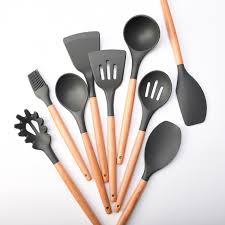 Maybe you would like to learn more about one of these? 9 Piece Silicone Kitchen Utensils Set With Wooden Handles Elyon Tableware Your Store For Everything Tableware