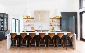 mid century modern wooden kitchen