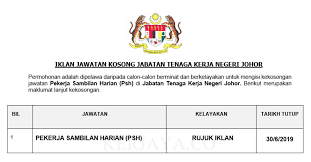 Pencegahan dan penanggulangan infeksi skb kesehatan cpns 2020 untuk seluruh tenaga kesehatan. Jawatan Kosong Terkini Jabatan Tenaga Kerja Negeri Johor Pekerja Sambilan Harian Psh Kerja Kosong Kerajaan Swasta