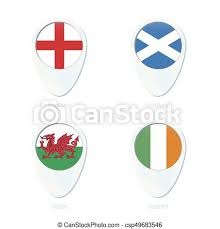 Alle heute verwendeten farben und symbole sind englischen ursprungs. England Schottland Wales Ireland Flagge Landkarten Ikone England Flagge Schottland Flagge Wales Flagge Irland Flagge Canstock