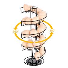 Toplife Distributeur Oeuf Distributeur Oeuf Spirale Rangement Contient Environ 30 36 Oeufs Support A Oeufs Peut Ranger Et Marq Distributeur Spirale Contenant