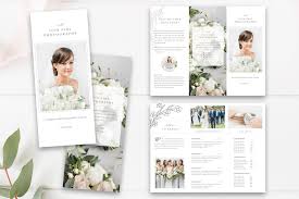 Wedding Photography Brochure Template Wedding Photographer Trifold Brochure Sell Sheet Mi Photography Brochure Photography Pricing Photography Marketing Set