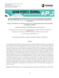 Pdf Analisis Keberkesanan Penggunaan Ict Dalam Mendepani Gelombang Revolusi Industri 4 0 Dalam Kalangan Pelajar Di Negeri Terengganu Malaysia Analysis Of The Effectiveness Of Ict In The Face The Wave Of Industrial Revolution