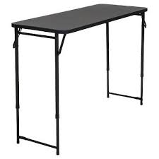 Rectangle Adjustable Height Folding Table 20x48 Black Cosco Target Folding Table Pub Table Sets Table