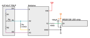 A wiring diagram is a streamlined conventional photographic depiction of an electrical circuit. Pololu Example Wiring Diagram For Controlling A Ws2812b Led Strip With A Force Sensing Linear Potentiometer Fslp And An Arduino