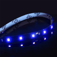 Blue Led Strip 3ft Long 1m Flexible With Adhesive Tape Backing 12v Dc Powered Walmart Com Walmart Com