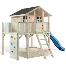 Diese bauanleitung zeigt, wie sie einen sandkasten mit relativ einfachen mitteln seler bauen können. Stelzenhaus Tobi Premium Kinder Spielhaus Mit Balkon Und Kletterwand Spielgerate 4 You