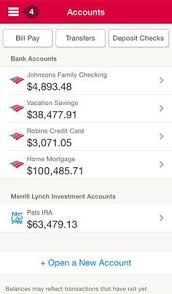 Bank Of America App Ver 5 Accounts In 2020 Bank Of America App Bank Account Balance Mobile Banking