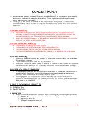 Out of 1,800 people sent the questionnaires, 1,017 people returned the first questionnaire, and 741 people returned the second questionnaire. Concept Paper Handout Concept Paper Words Can Be U201cslippery U201d Because They Can Be Used Differently By People Who Have Specific And Distinct Course Hero