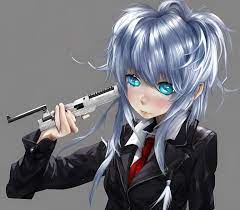 Anime Girl White Hair Gun Suicide | OpenArt
