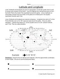 Using Latitude And Longitude Worksheet Social Studies Worksheets Geography Worksheets Map Skills Worksheets