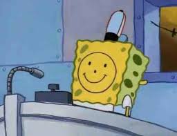 Fake Smile Kartun Anak Binatang Spongebob