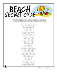 beach secret code answer key woo jr kids activities children s publishing