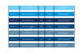 Price Table Template Pricing Banner Chart Infographics Element