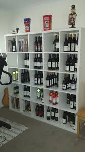 Ikea Kallax In Use As Wine Storage Recommended Shelf Loading Should Not Exceed 13kg Which Equates To 8 To 10 Bottles Giving This Unit A Capacity Of 200 250 Do