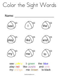 Grab one of our free sight word games to practice dolch sight words that students need to memorize. Sight Words Coloring Pages Coloring Home