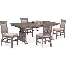 charthouse rectangular dining table and 4 upholstered side chairs