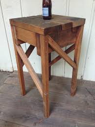 Fun Little Table I Made Out Of 2x2 2x4 2x6 Redwood Scraps Outdoor Kitchen Grill Table Outdoor Kitchen