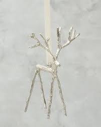 Silver Twig Reindeer Ornament Reindeer Ornaments Metal Ornament Ornaments
