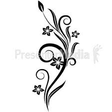 Flower Drawings In Black And White Vines Swirl Black Flowers Wildlife And Nature Great Clipart For Flower Drawing Black Flowers Tattoos For Women Flowers