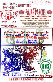 Keluaran Fajar Pakong 888 23 Agustus 2020 Fajar Pakong 888 Sgp48 Sgp49 Hkpools