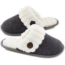 Women's muk luks sariah slide slippers. Women S Cute Comfy Fuzzy Knitted Memory Foam Slip On House Slippers Indoor Dark Gray Ch184yiagdz Cute Slippers Best Slippers House Slippers
