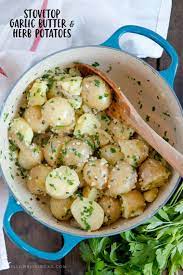 Garlic Herb Baby Potatoes Quick Easy Side Dish Recipe Recipe Side Dish Recipes Easy Baby Potato Recipes Quick Easy Side Dishes