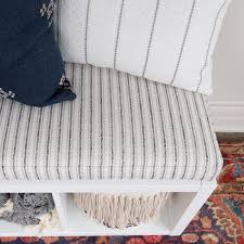 Rodin Stripe Foam Bench Cushion Natural Ikea Hack Kallax Shelf Tonic Living Bench Cushions Custom Bench Cushion Cushions