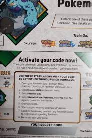 Pokemon Codes Thundurus Or Tornadus