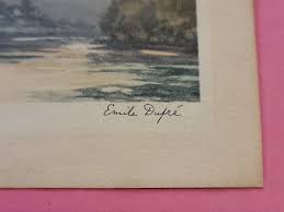 VINTAGE EMILE DUPRE VILLAGE BOAT CARD