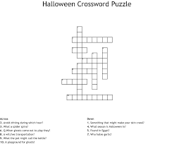 Free online crossword puzzle maker from tools for educators: Halloween Crossword Puzzle Wordmint