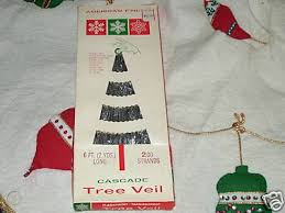 Find many great new & used options and get the best deals for vintage christmas tree tinsel drape 5 feet long icicles sears new (d478) at the best online prices at ebay! Vintage Tinsel Christmas Tree Cascade Veil Drape Franke 45876782