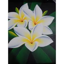  Lukisan Objek Motif Bunga Jepun Bali Tinggi 40cm X Lebar 90cm Bahan Canvas Sangat Cocok Digunakan Sebagai Pajangan Lukisan Cat Air Lukisan Lukisan Bunga