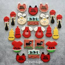Barbecue Cookies Barbecue Baby Shower Baby Shower Bbq Baby Shower Cookies Neutral