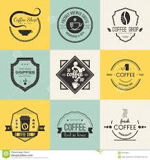 Coffee Shop Logo Collection Vector Set Logos Restaurant Bar Logotype Design Elements Mugs Beans Ribbons Circ Coffee Shop Logo Shop Logo Coffee Shop Logo Design