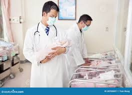 Gynecologist Doctor Holding a Newborn Baby Stock Image - Image of birth,  healthy: 38785897