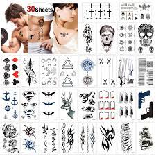 Ebay.com has been visited by 1m+ users in the past month Buy Konsait 30 Sheets Temporary Tattoos For Men Women Adult Fake Tattoo Body Art Stickers Waterproof Black Tiny Temporary Tattoo For Hand Neck Wrist Arm Shoulder Chest Back Legs Dragon Anchor Lion