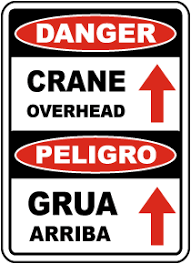 Crane safety signs and labels. Crane Signs Crane Safety Stickers Durable Made In The Usa