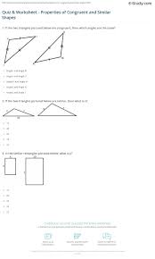 Quiz Worksheet Properties Of Congruent And Similar Shapes Study Com
