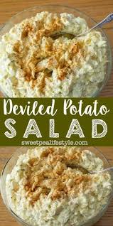 Deviled Potato Salad Sweetpea Lifestyle Recipe Potluck Side Dishes Food Recipes