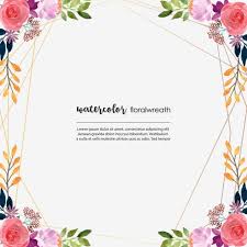 Watercolor Floral Frame Vector And Png Floral Watercolor Watercolor Flower Background Floral Border Design