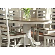 Ruskin Extendable Dining Table Dinette Tables Pedestal Dining Table Solid Wood Dining Set