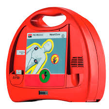 Es un desfibrilador portátil, que analiza el ritmo y emite una descarga automática bidireccional (de electrodo a electrodo) de 200j. Desfibrilador Externo Automatico Heartsave Pad Raxo