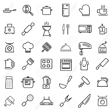 Shop the latest clearance kitchen & food at hsn.com. Vector Line Kitchen And Cooking Icons Set Kitchen And Cooking Royalty Free Cliparts Vectors And Stock Illustration Image 55658343