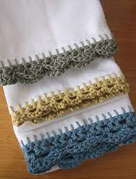 Crochet Edge Tea Towels Crochet Pillow Cases Crochet Edging Crochet Hooks