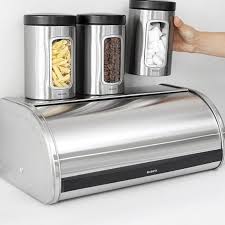 Brabantia was founded in 1919 by a group of 15 people in the small dutch town of aalst. Brabantia Roll Top Bread Bin Medium Matt Steel