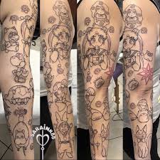 Anime Tattoo Sleeve Sleeve Tattoos Tattoos Anime Tattoos